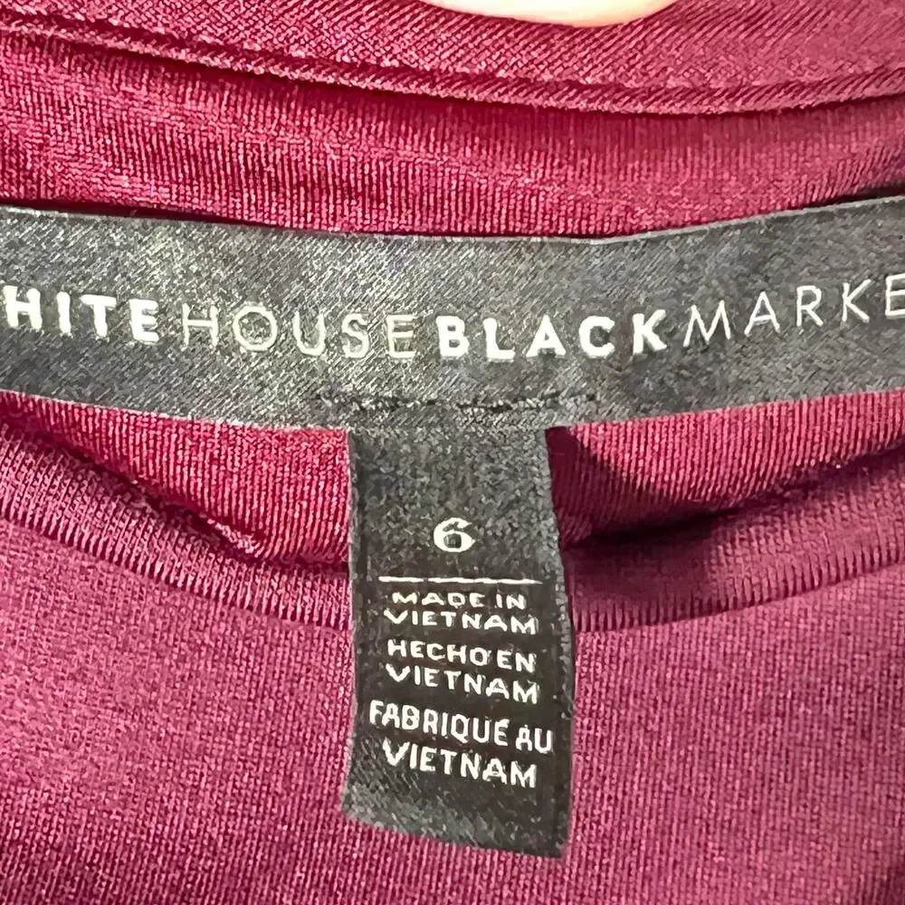 White House black market plum purple A line skirt size 6  B151